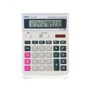 得力 计算器 12位太阳能计算器 桌上型计算器计算机 1602