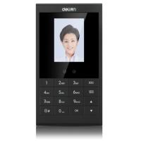 得力 考勤机 人脸+指纹考勤机 指纹打卡机 互联网指纹考勤机 异地考勤管理 数据U盘下载 黑色 3764