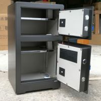 得力(deli) 3616 双门保险箱 3C认证电子密码防盗保险柜 灰色