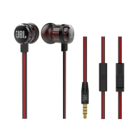 JBL T190A 立体声入耳式耳机 手机耳机 电脑游戏耳机 带麦可通话 苹果安卓通用 -黑色