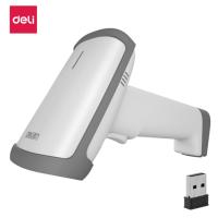 得力 无线扫描枪 收银手机支付一维码扫码枪 扫码器 条形码扫描器 条码扫描枪 白色 14950W