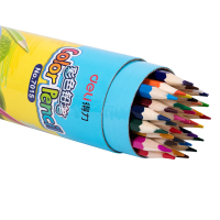 得力(deli) 24色绘画艺术写生彩铅彩色铅笔 桶装 包装颜色随机7014