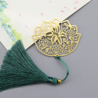 SCP 黄铜镂空花朵书签 SCP-1360 带流苏中国风企业定制(价格为单个价格）