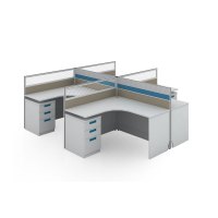 麦格尚 办公桌BGZ-KZ001 员工桌 屏风工作位卡座 职员办公桌 电脑桌员工位