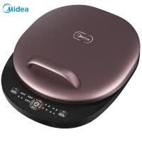 美的(Midea) 煎烤机MC-JK30Easy301微电脑式双面上下盘单独加热烤盘 不粘涂层 家用智能煎烤机电饼铛