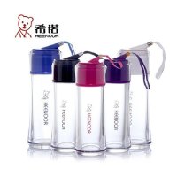 希诺(heenoor)食品级加厚防漏塑料杯 男女户外运动旅行水杯 XN-8011 235ML六色可选