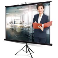 得力 办公用品 支架型投影幕布 投影布 家用投影仪幕布 支架型投影幕布 120英寸 16:10 黑色 50496