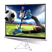 得力 办公用品 带支架投影幕布 投影布 家用投影仪幕布 支架型投影幕布 84英寸 4:3 白色 50490