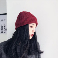 慧君 男女通用 冬季保暖纯色包头 毛线帽 均码(颜色可选 红色/黑色/藏蓝/深灰/浅灰)HJ9(单位:顶)