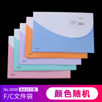 得力文具5506文件袋糖果色资料袋/双面收纳袋/10个装颜色随机 颜色随机/10个