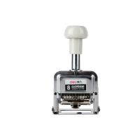 得力 自动号码机 手动打码机编号打号器页码机日期可调数字印章 6位自动号码机 7508