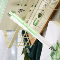 晨光文具AGPH5202抹茶系列0.5mm中性笔学生按动黑色水笔办公笔7支