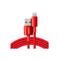 安克 尼龙二代Lightning to USB数据线-A8152P91/红色1米