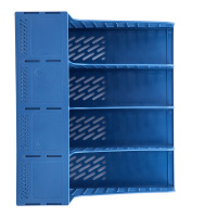 得力 33777 资料架四联文件栏文件夹文件收纳座文件框文件夹黑蓝灰文件筐办公收纳