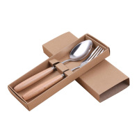 SCP 榉木柄勺子叉子2件套 SCP-1427 企业定制(价格为10套价格)