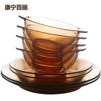 康宁百丽pyrex 康宁餐具 家用耐热玻璃餐具 碗碟8件套