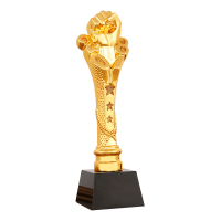SCP 给力2018奖杯 SCP-1758 镀金奖杯企业定制(价格为10个价格)