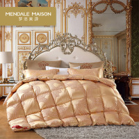 梦洁家纺美颂出品凡尔赛95%波兰白鹅绒厚被金色银色