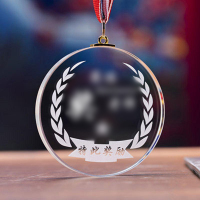 SCP 磨砂款水晶奖牌80*80mm SCP-1773 企业定制(价格为10块价格）