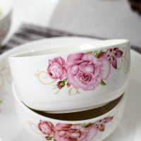 SCP 中华情4碗4勺套装 SCP-1989 红花碗(价格为单套价格)