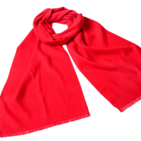 SCP 短须拉毛围巾 SCP-1804 喜庆红(价格为单条价格）