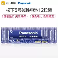 松下Panasonic正品进口碱性5号干电池LR6LAC/12SA 遥控门锁手电筒玩具键盘鼠标遥控器12粒装