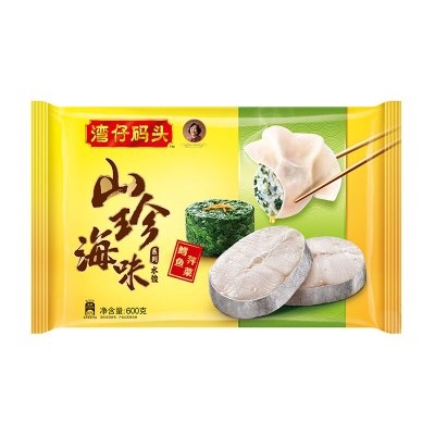 湾仔码头荠菜鳕鱼水饺400g