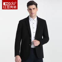 红豆男装秋季男士西服 平驳领针织商务休闲西服男