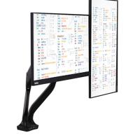 LTSM 联想 显示器支架 桌面旋转升降显示器双臂支架A62 黑色