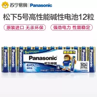 松下Panasonic正品进口高性能碱性5号干电池LR6EGC/12SA 遥控器手电筒玩具键盘鼠标遥控器12粒装