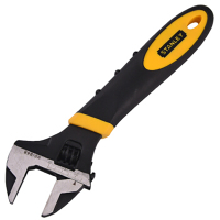 史丹利双色柄铬钒钢活动扳手8"