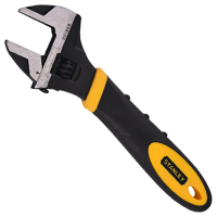 史丹利双色柄铬钒钢活动扳手12"