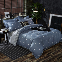 九洲鹿家纺 斜纹印花单人全棉被套 思绪 150x200cm 床被罩单件(500个起定)