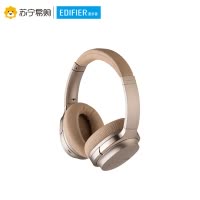 Edifier/漫步者 W860NB蓝牙无线耳机头戴式3.5mm插孔主动降噪耳机睡眠飞机 金色