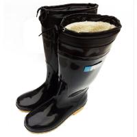 海洋鹿 男中筒 保暖雨鞋加棉 可拆卸水鞋雨靴防滑胶鞋雪地水鞋(42码)