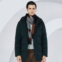 波司登2018新款羽绒服中长款男士冬季可脱卸帽防寒厚外套B80141021