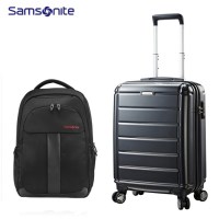 新秀丽 20寸四轮拉杆箱+多功能双肩背包 黑色组合箱包