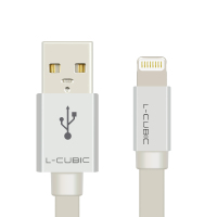 L-CUBIC Lighting数据线 银色金属外壳/白色/1M