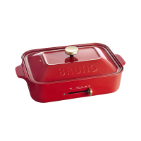[高颜值一锅多用]BRUNO 日本多功能其他网红电烧烤炉锅 1.8L多用途锅 不粘涂层 轻油少烟 红色