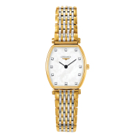 浪琴(Longines)瑞士品牌 嘉岚系列 超薄简洁款 女士石英表 酒桶型 L4.205.2.87.7