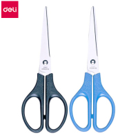 得力(deli) 0603 剪刀 170mm 单把装 办公家用生活剪刀 黑/蓝(起订量不足12把不发货)