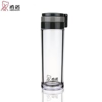 希诺 塑料杯 滤网茶杯大容量 便携提环 530ML 颜色随机 XN-8076PC (单位:个)