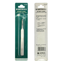 LTSM 世达(SATA)03104 宽头镊子 不锈钢耐酸防磁宽头长镊子120MM