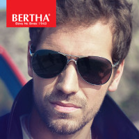 贝尔莎偏光变色太阳镜男日夜两用蛤蟆镜夜视驾驶眼镜女司机开车专用墨镜BS08722T