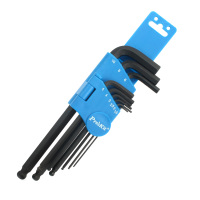 台湾宝工8PK-028 9件套S2合金钢球型长内六角扳手组