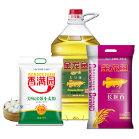 金龙鱼 米面粮油组合A套餐VG(金龙鱼大豆油5L+香满园富强粉5KG+东北长粒香大米5KG)