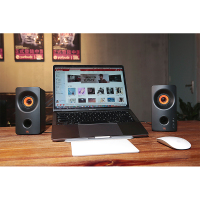 JBL PS2200笔记本电脑音响多媒体usb音箱2.0家用台式蓝牙音箱低音 黑色