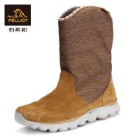 伯希和户外保暖雪地靴 女轻便舒适加绒休闲鞋透气P棉高筒靴