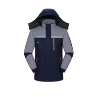 全日安8099工装工作服棉衣男冬季加厚棉服户外工人工装棉袄大衣内胆可拆卸上灰下藏蓝 175