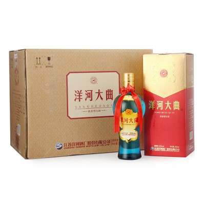 洋河(YangHe)洋河大曲(天蓝瓶)52度500ml*6整箱装浓香型白酒(新老包装随机发货)